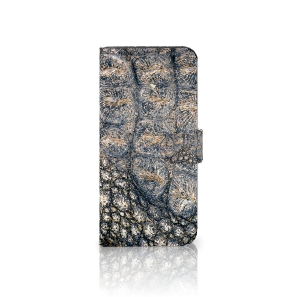 Motorola Moto G53 Telefoonhoesje met Pasjes Krokodillenprint