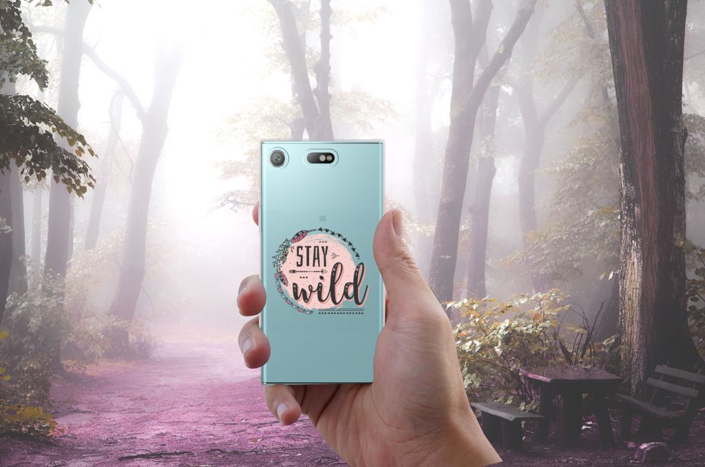 Sony Xperia XZ1 Compact Telefoonhoesje met Naam Boho Stay Wild