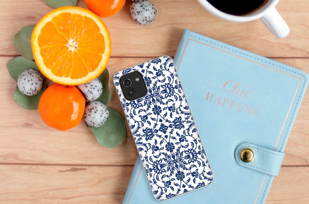 Samsung Galaxy A03 TPU Case Flower Blue B2C Telecom