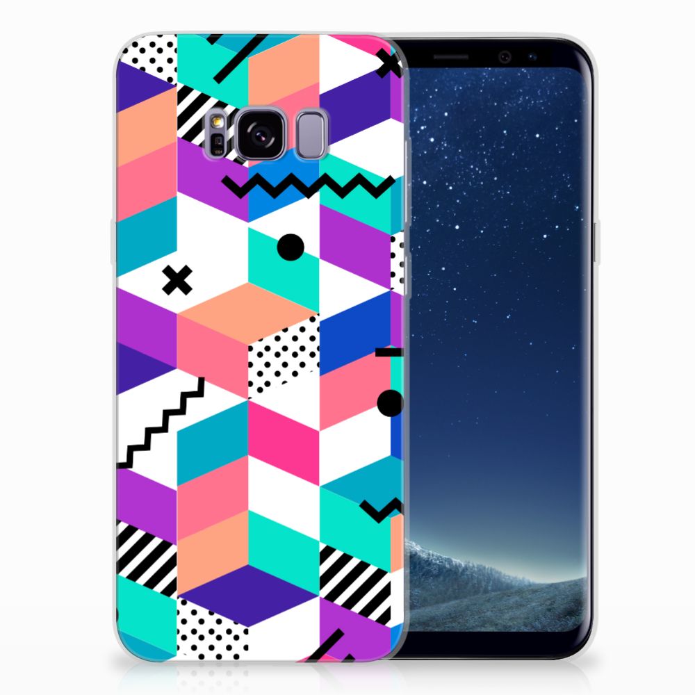 Samsung Galaxy S8 Plus TPU Hoesje Blokken Kleurrijk