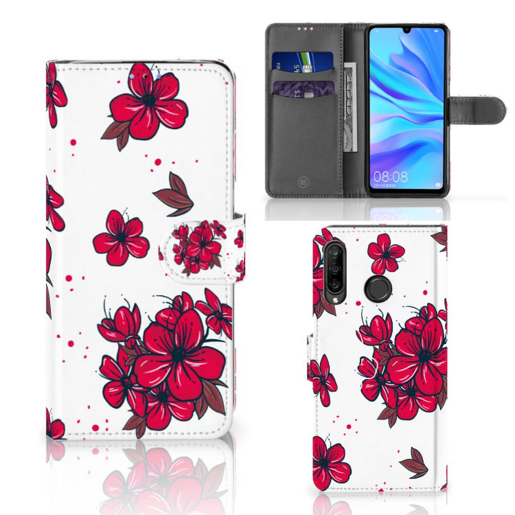 Huawei P30 Lite (2020) Hoesje Blossom Red