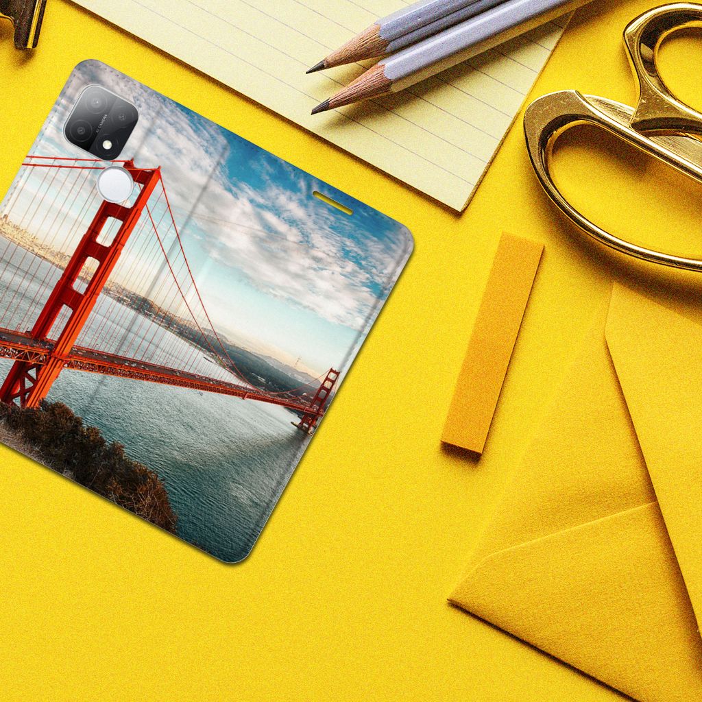 OPPO A15 Book Cover Golden Gate Bridge - B2C Telecom