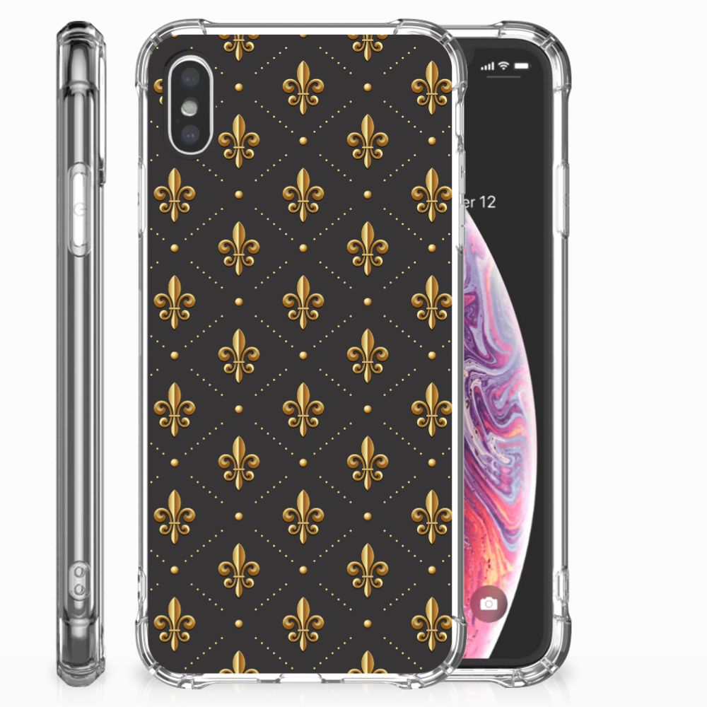 Apple iPhone Xs Max Doorzichtige Silicone Hoesje Franse Lelie