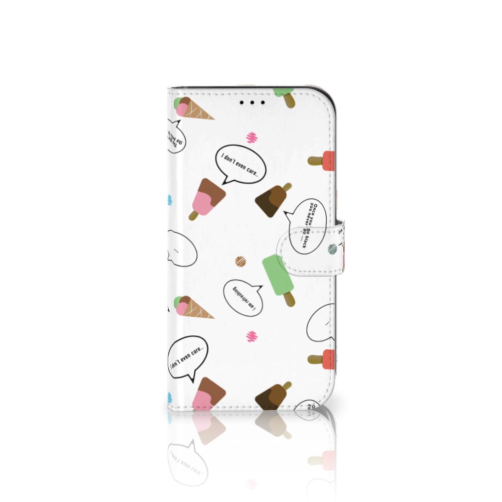 iPhone 13 Pro Max Book Cover IJsjes met vrolijke ijsjes en tekstwolkjes, perfect voor de zomer! 🍦