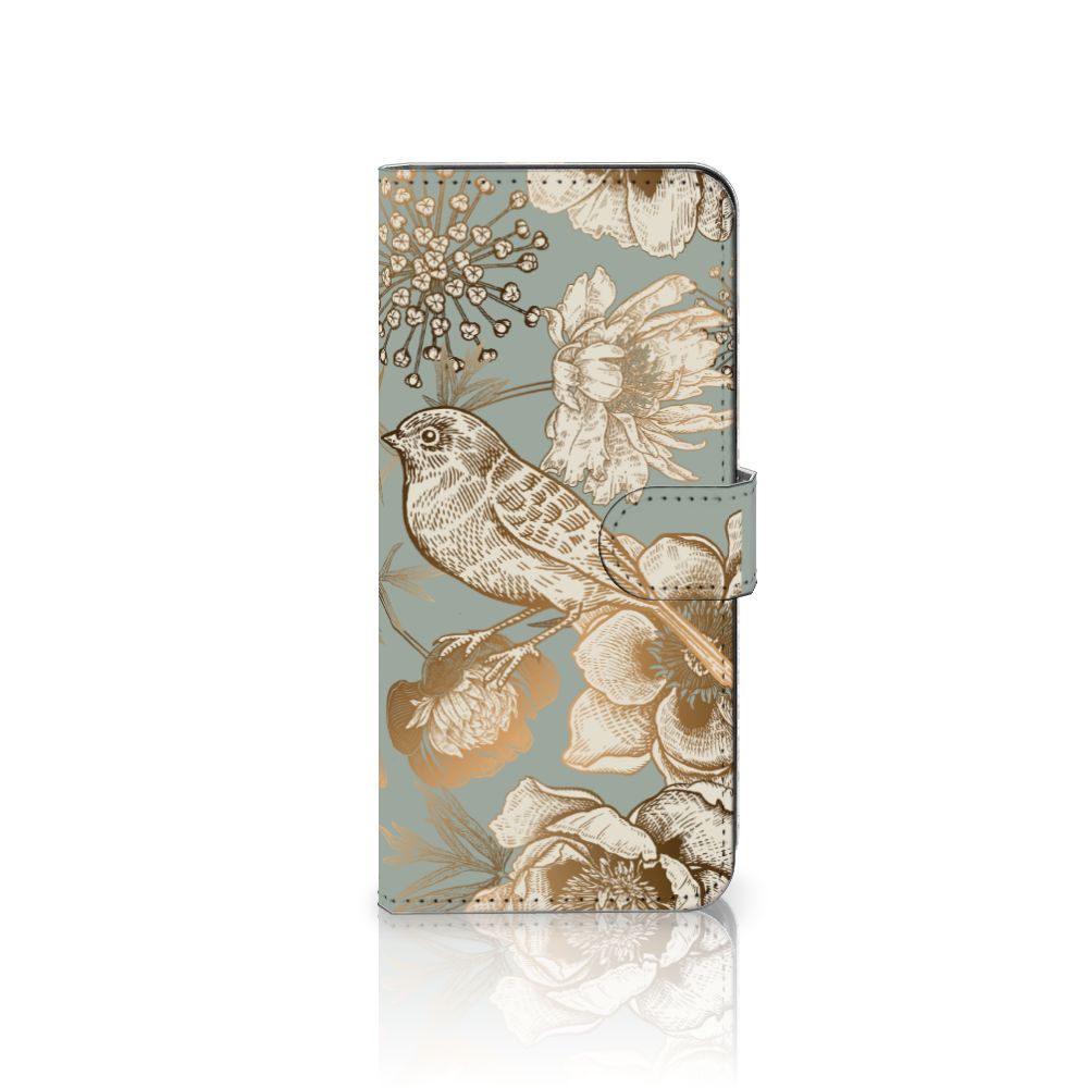 Hoesje voor Samsung Galaxy A14 4G Vintage Bird Flowers met bloemen en vogelontwerp in chique stijl.