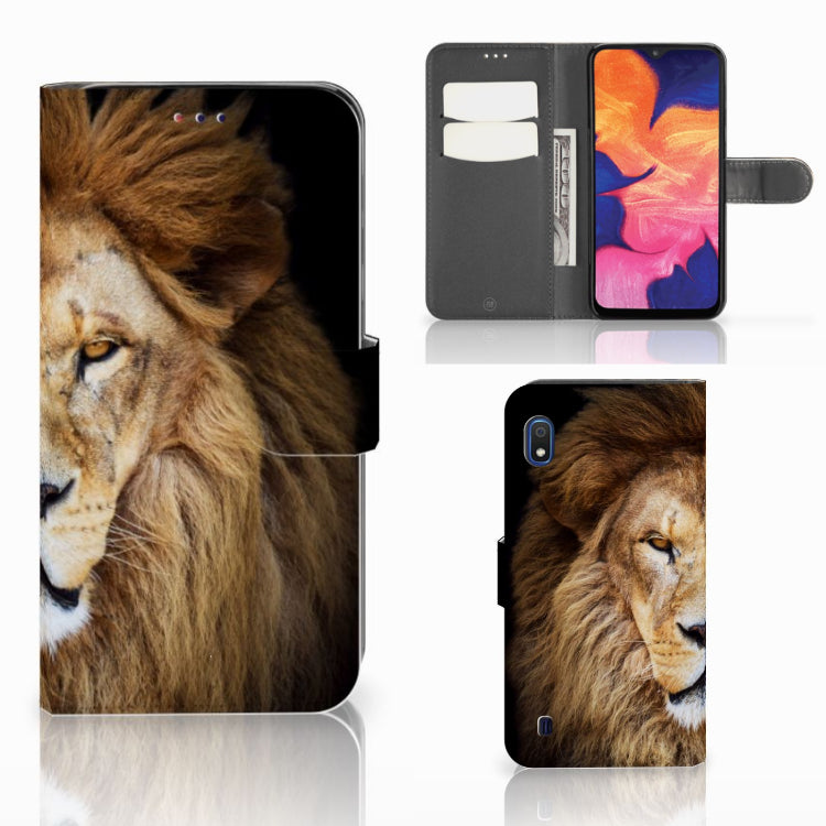 Samsung Galaxy A10 Telefoonhoesje met Pasjes Leeuw