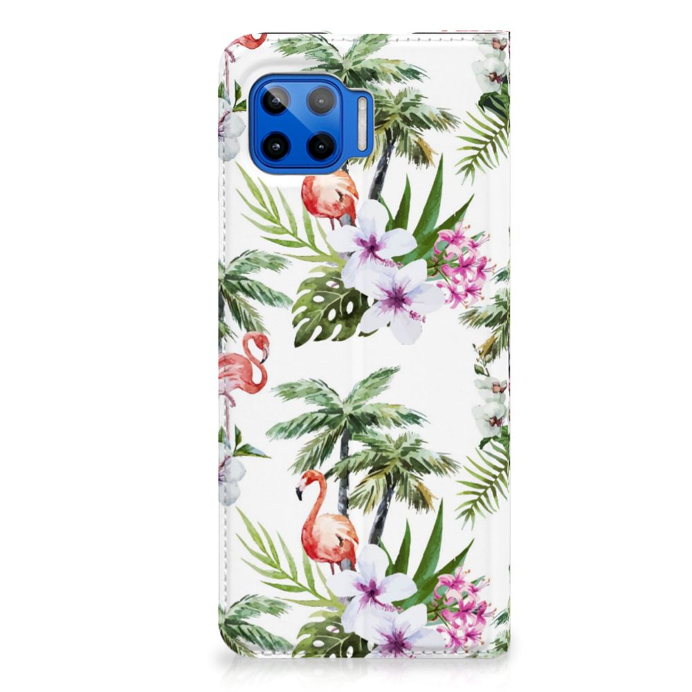 Motorola Moto G 5G Plus Hoesje maken Flamingo Palms - B2C Telecom