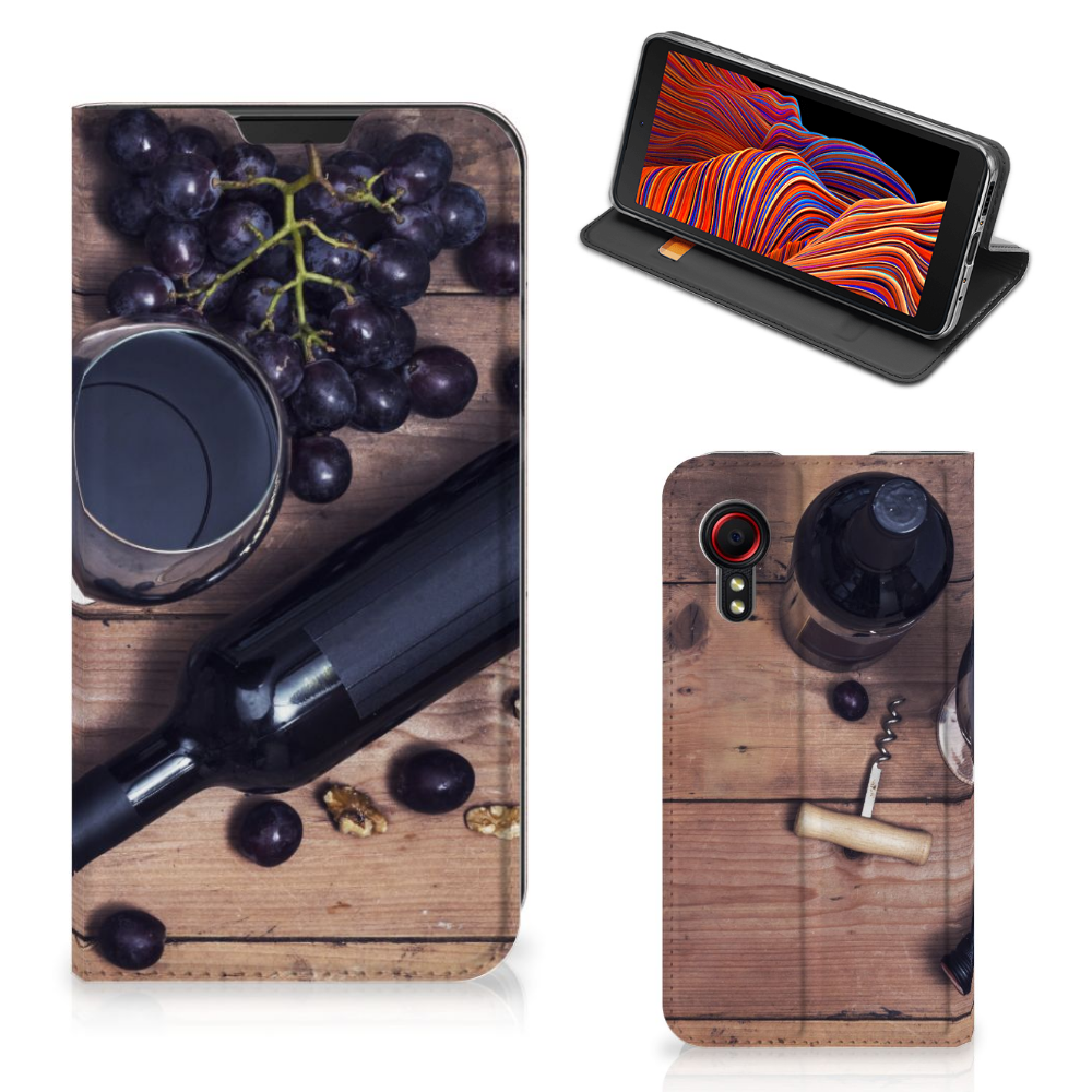 Samsung Galaxy Xcover 5 Flip Style Cover Wijn - B2C Telecom