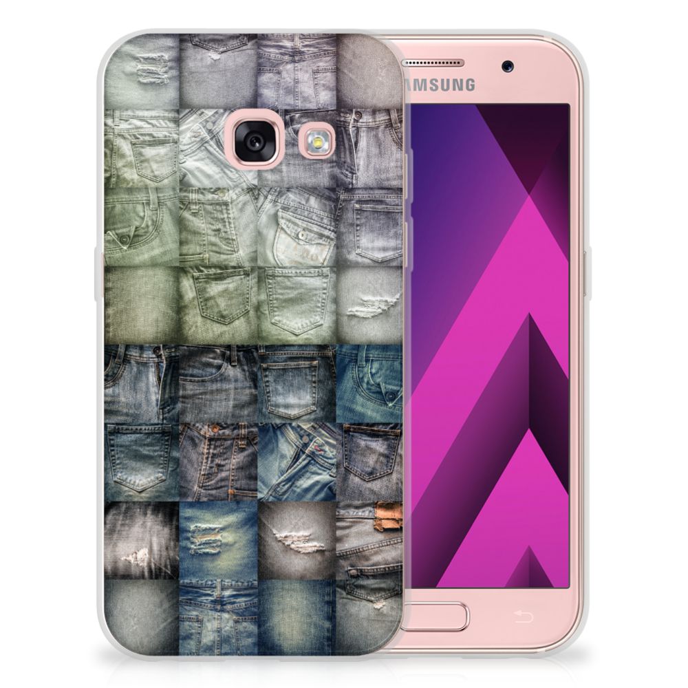 Silicone Back Cover Samsung Galaxy A3 2017 Spijkerbroeken