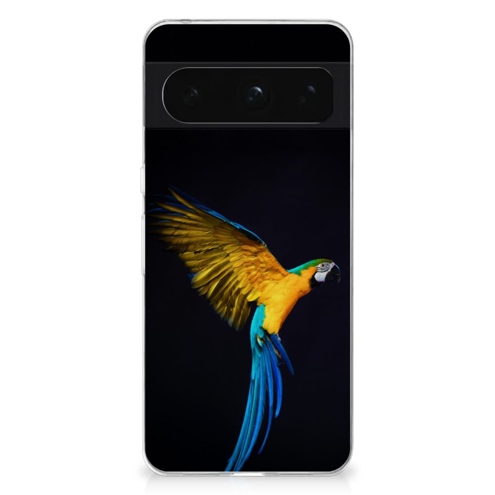 Google Pixel 8 Pro TPU Hoesje Papegaai