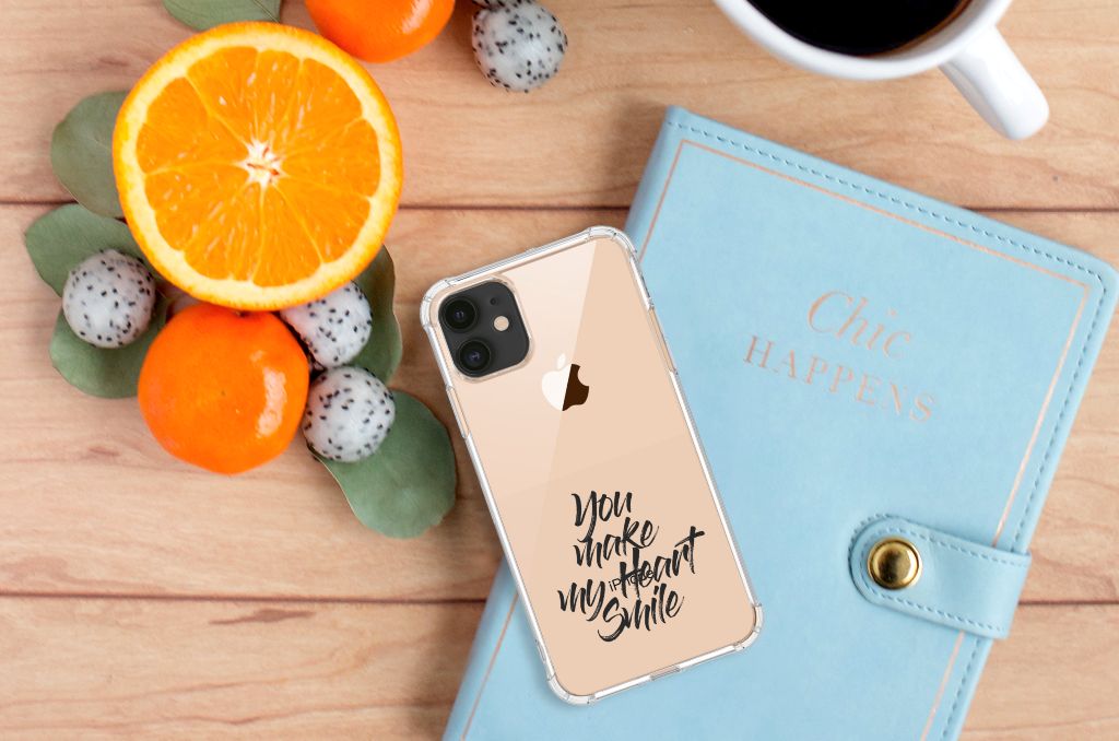 Apple iPhone 11 Telefoonhoesje met tekst Heart Smile