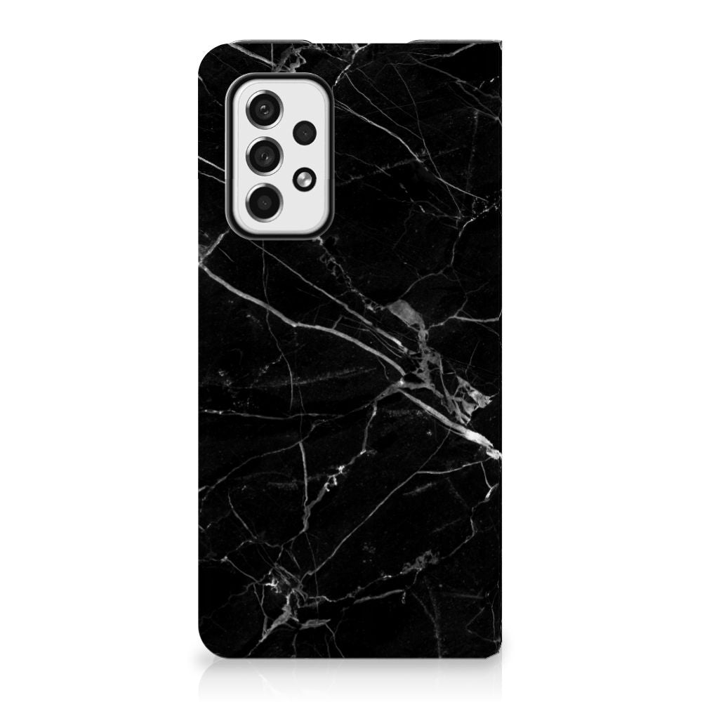 Samsung Galaxy A73 Standcase Marmer Zwart - Origineel Cadeau Vader - B2C Telecom