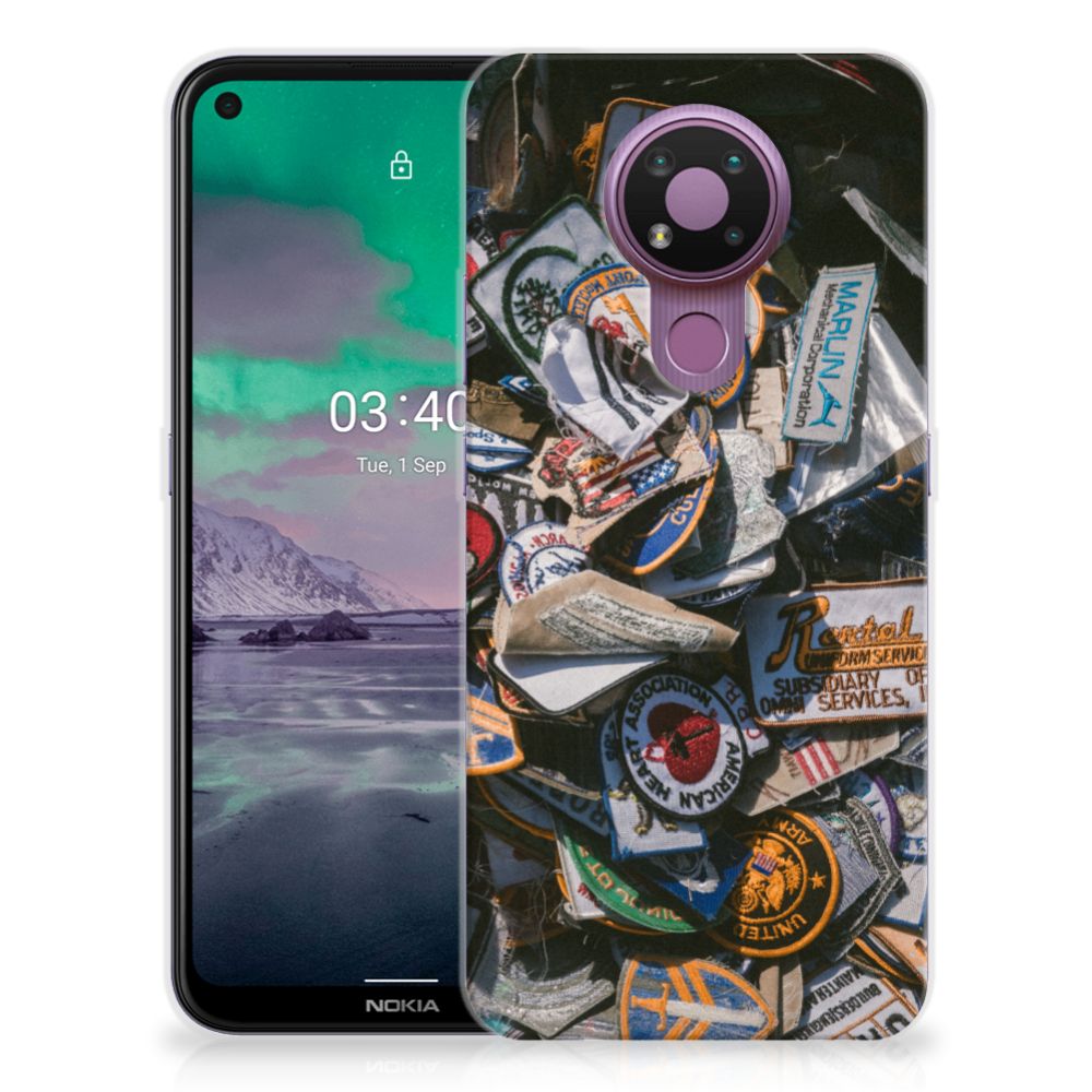 Nokia 3.4 Siliconen Hoesje met foto Badges