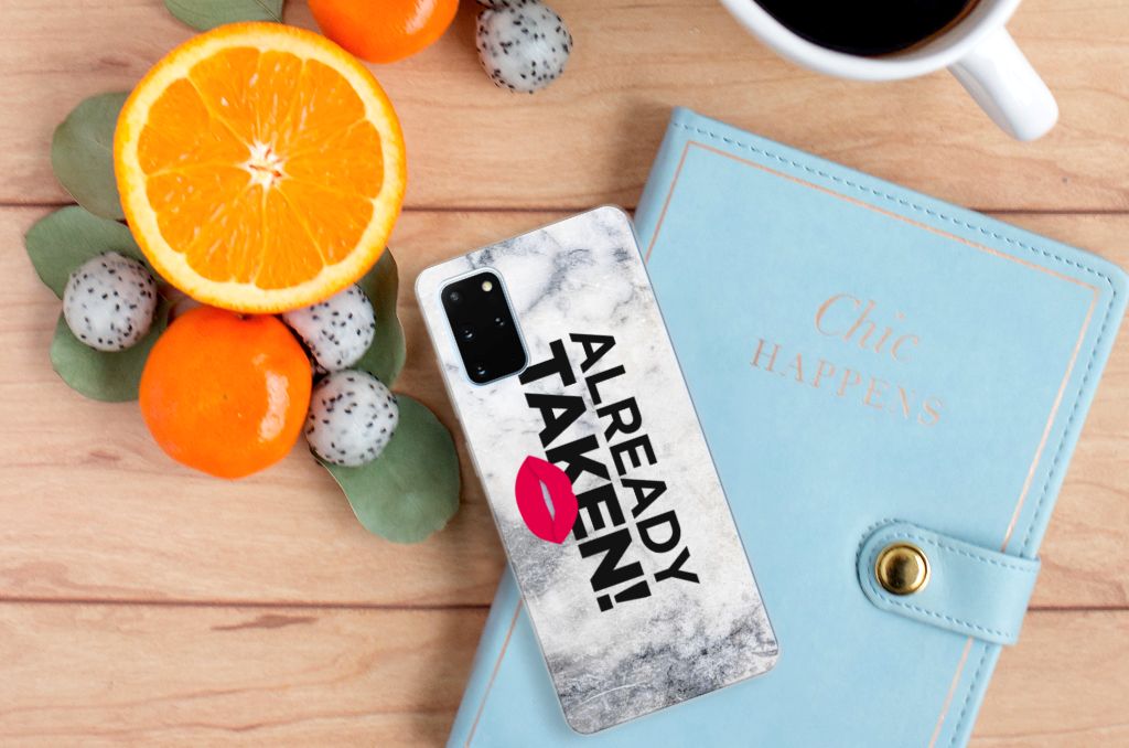 Samsung Galaxy S20 Plus Siliconen hoesje met naam Already Taken White B2C Telecom