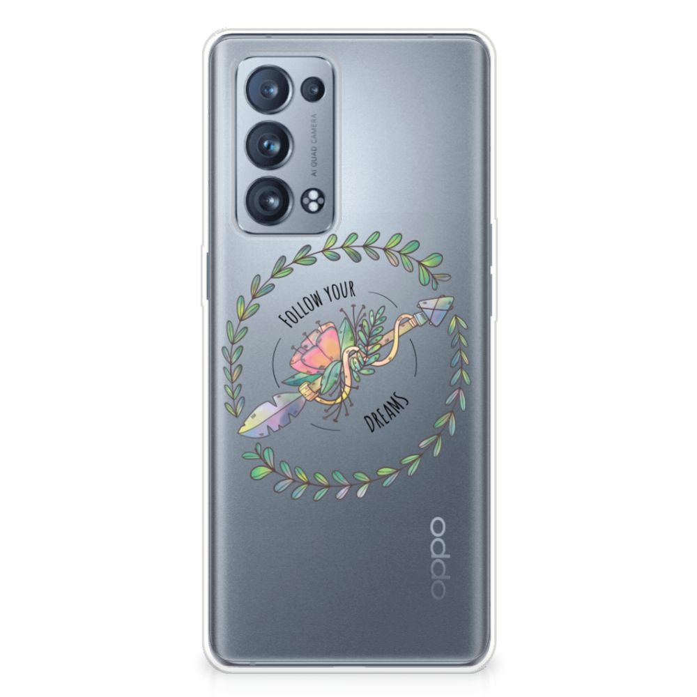 OPPO Reno 6 Pro Plus 5G Telefoonhoesje met Naam Boho Dreams B2C Telecom
