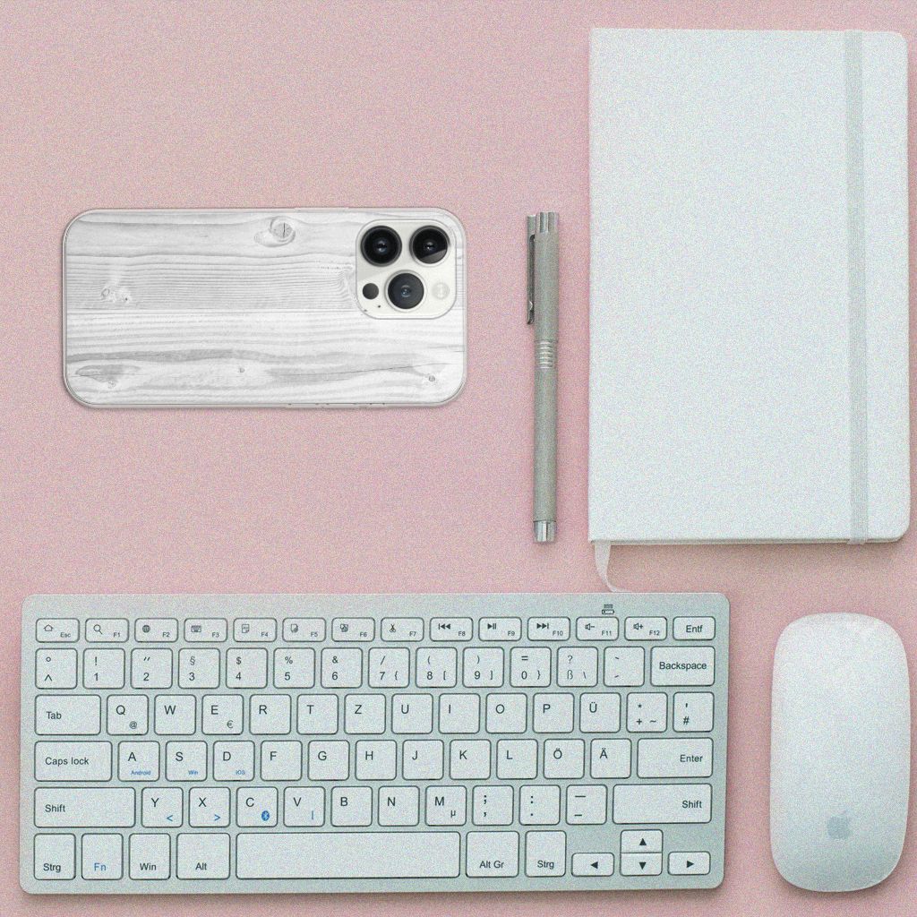 iPhone 13 Pro Max Bumper Hoesje White Wood B2C Telecom