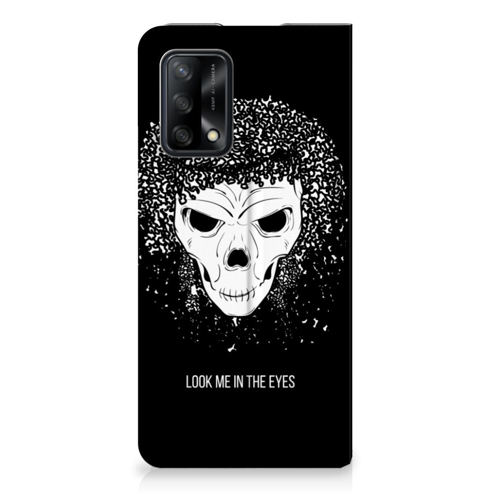 Mobiel BookCase OPPO A74 4G Skull Hair - B2C Telecom