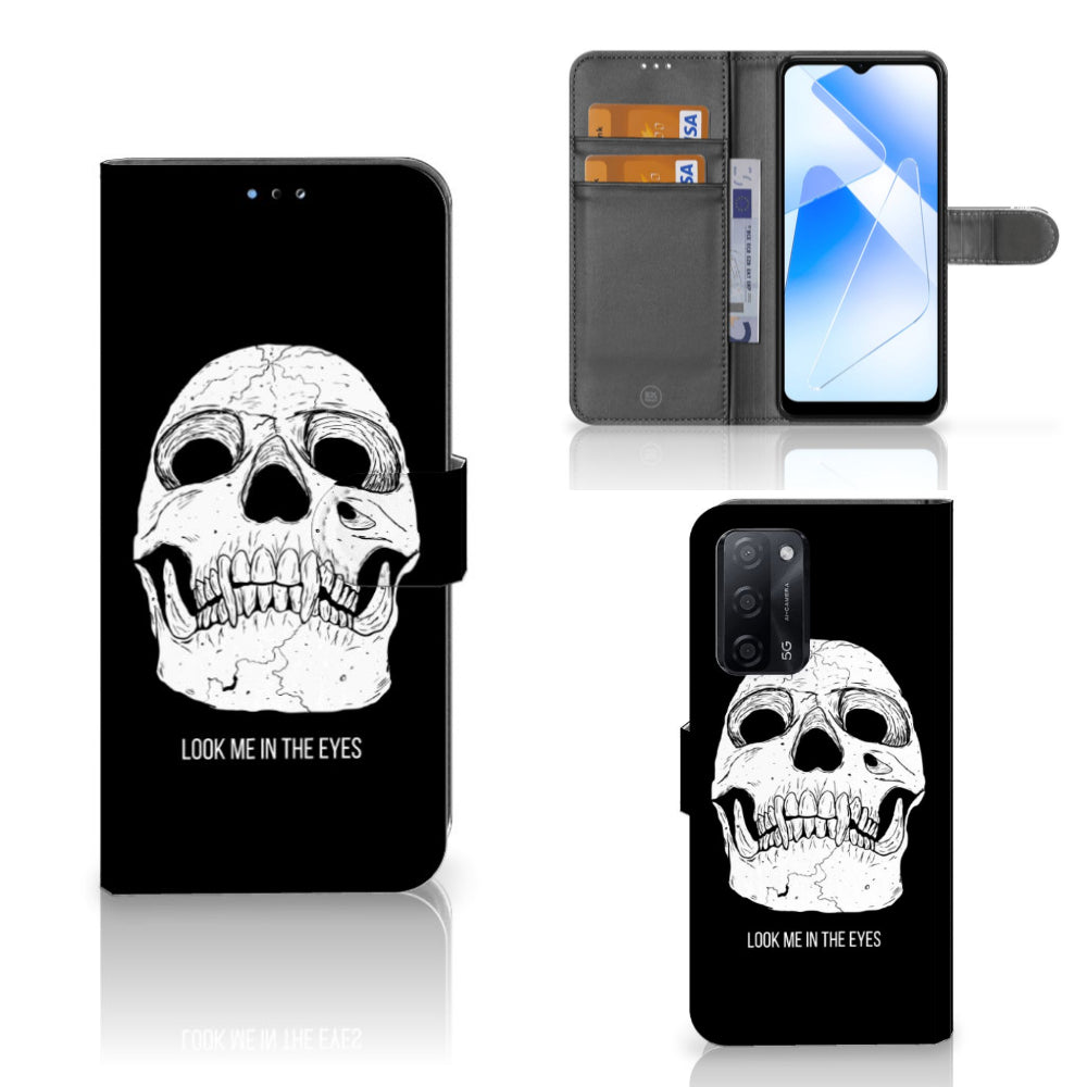 Telefoonhoesje met Naam OPPO A16/A16s/A54s Skull Eyes