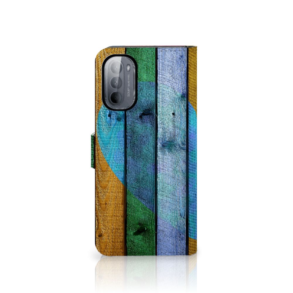 Motorola Moto G31 | G41 Book Style Case Wood Heart - Cadeau voor je Vriend