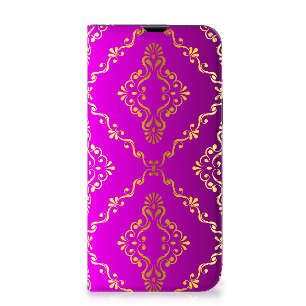 Telefoon Hoesje iPhone 13 Pro Max Barok Roze met gouden barok patroon