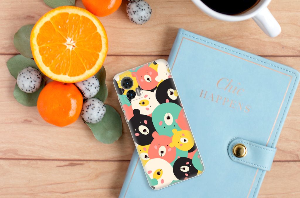Motorola Edge 30 Neo Telefoonhoesje met Naam Bears B2C Telecom