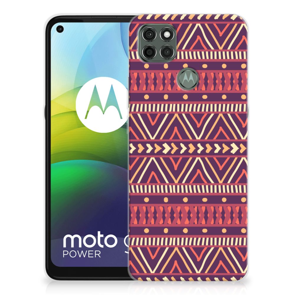 Motorola Moto G9 Power TPU bumper Aztec Paars