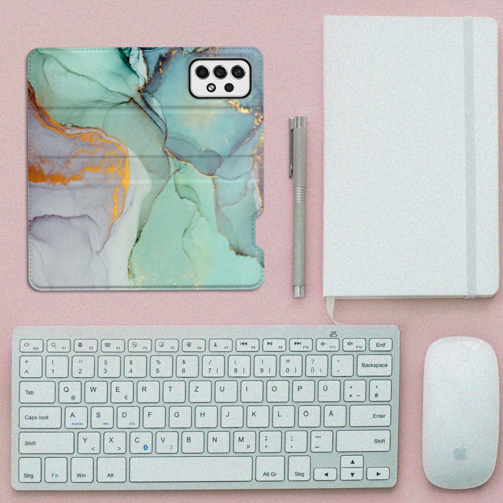 Bookcase voor Samsung Galaxy A73 Watercolor Mix - B2C Telecom