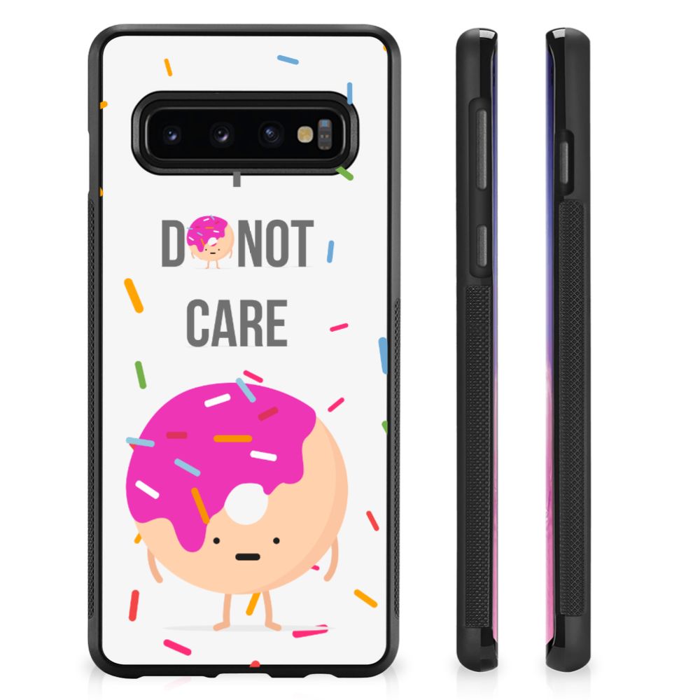 Samsung Galaxy S10+ Silicone Case Donut Roze