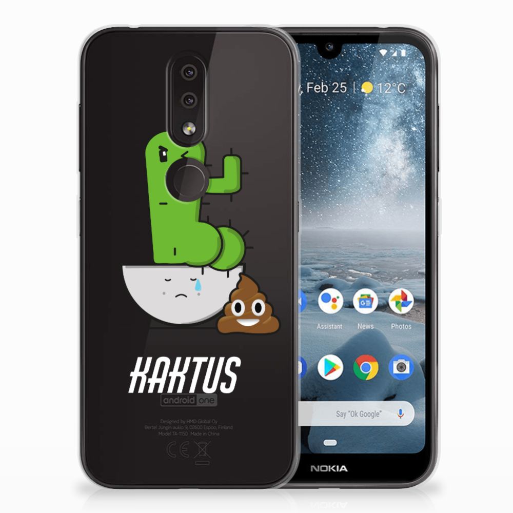 Nokia 4.2 Telefoonhoesje met Naam Cactus Poo