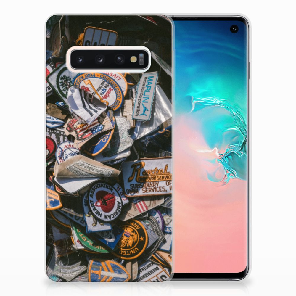 Samsung Galaxy S10 Siliconen Hoesje met foto Badges