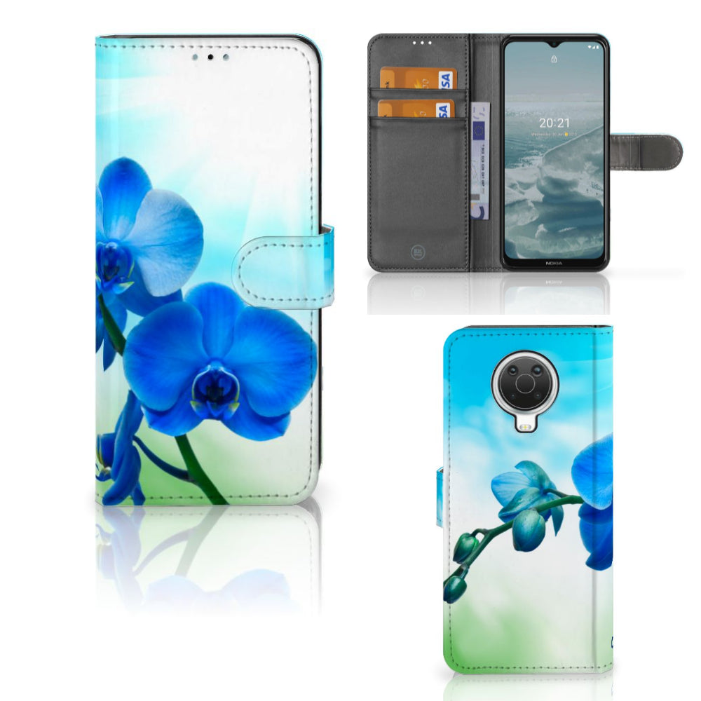 Nokia G10 | G20 Hoesje Orchidee Blauw - Cadeau voor je Moeder