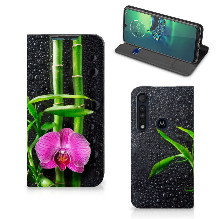 Motorola G8 Plus Smart Cover Orchidee