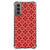 Samsung Galaxy S21 Doorzichtige Silicone Hoesje Batik Rood