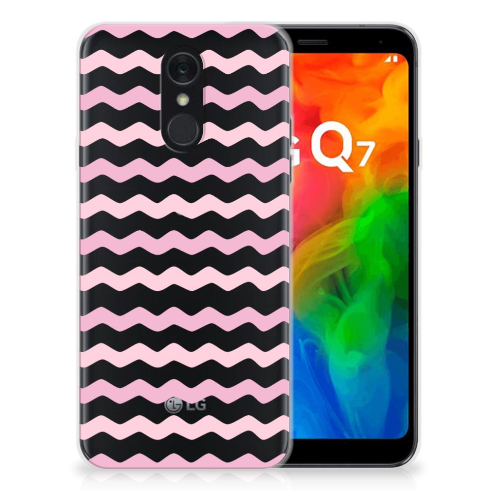 LG Q7 TPU bumper Waves Roze