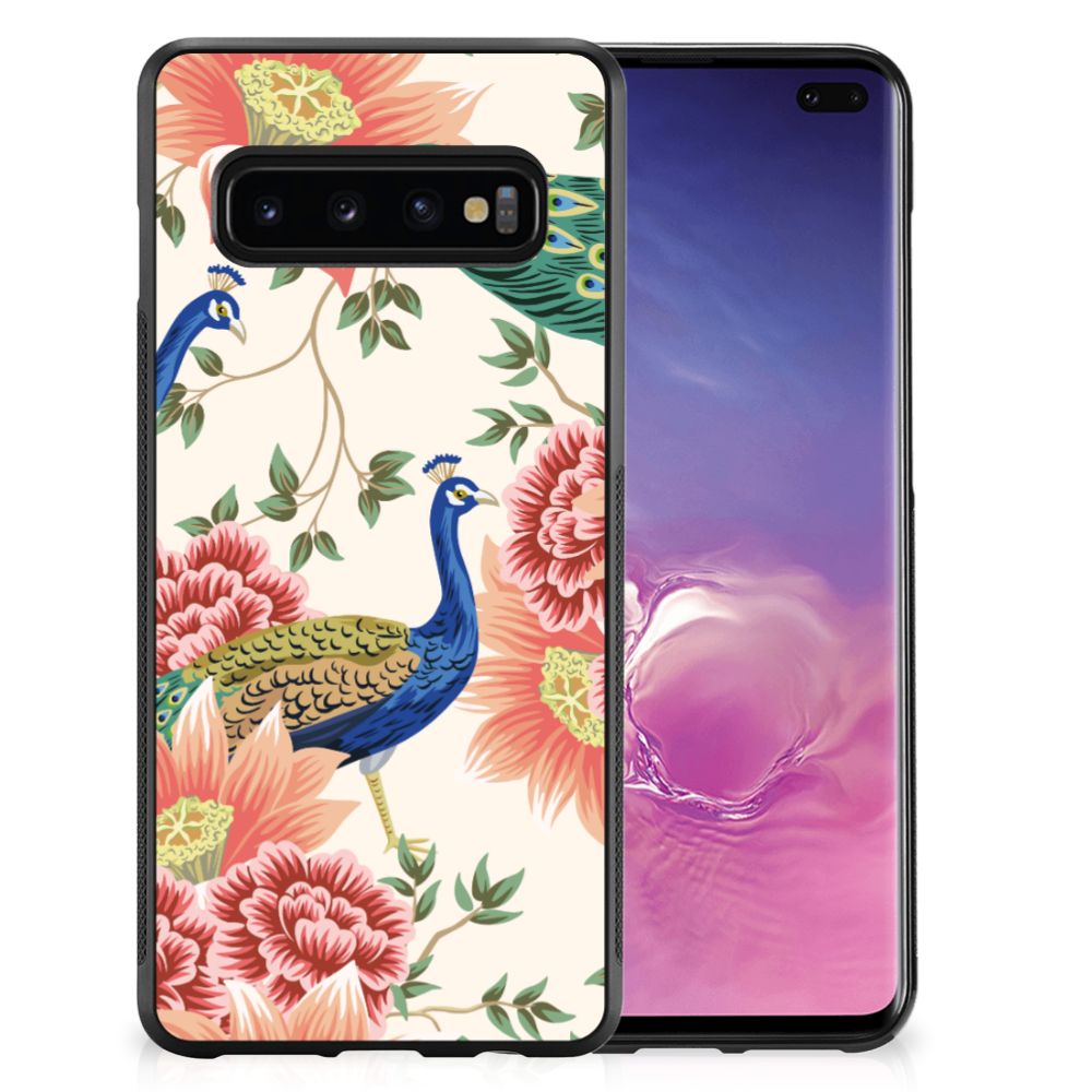 Back Cover voor Samsung Galaxy S10+ Pink Peacock