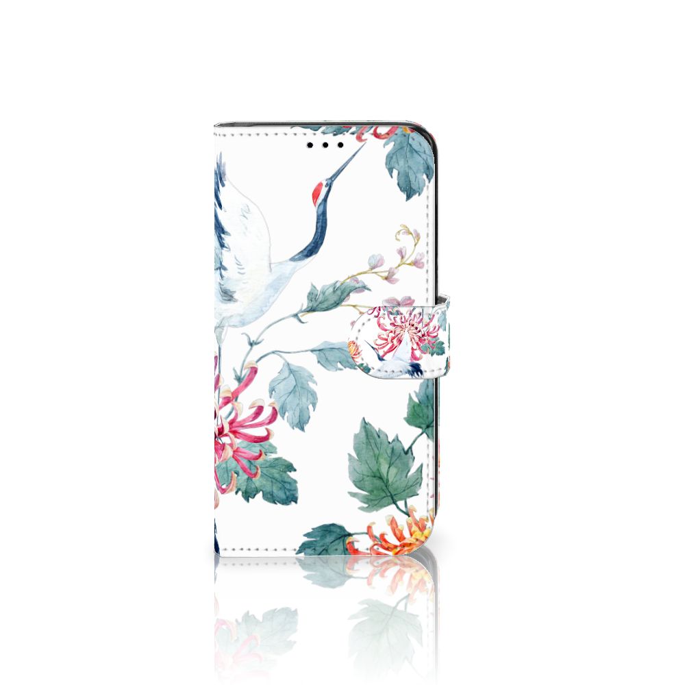 Samsung Galaxy S7 Edge Telefoonhoesje met Pasjes Bird Flowers