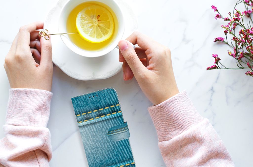Honor 10 Lite Wallet Case met Pasjes Jeans