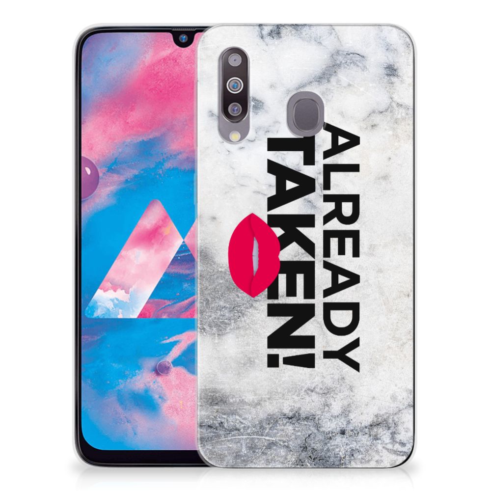 Samsung Galaxy M30 Siliconen hoesje met naam Already Taken White