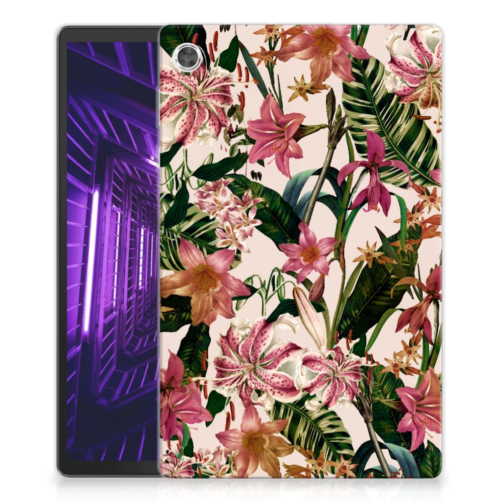 Lenovo Tab M10 Plus Siliconen Hoesje Flowers - B2C Telecom