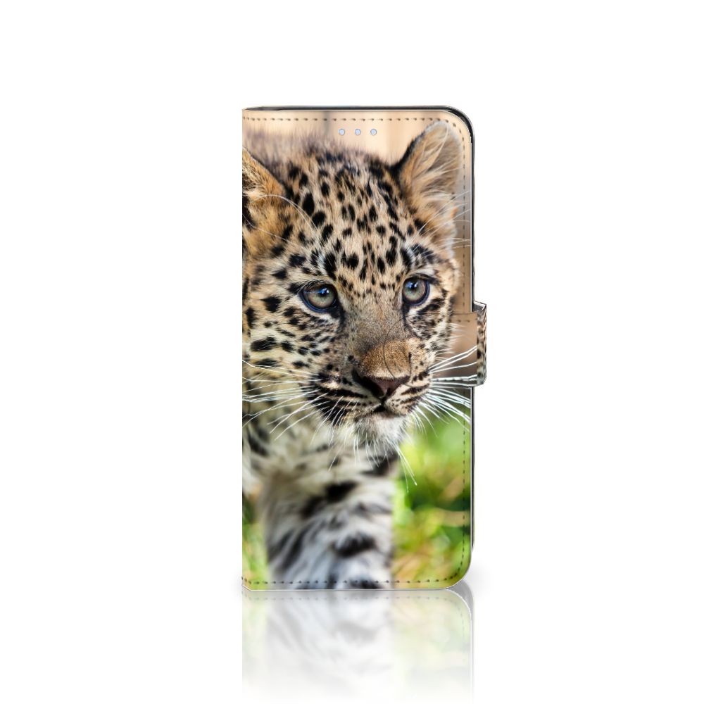 OPPO Reno 8 Lite | OnePlus Nord N20 Telefoonhoesje met Pasjes Baby Luipaard