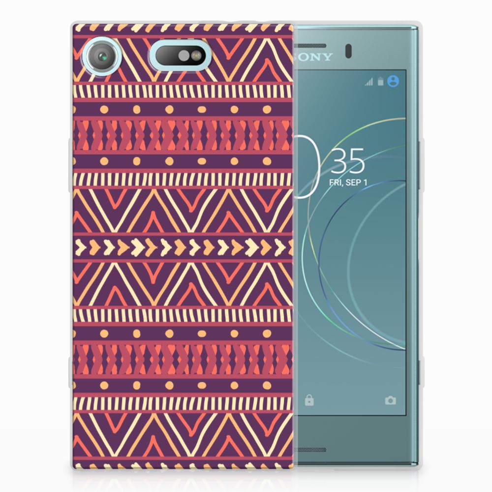 Sony Xperia XZ1 Compact TPU bumper Aztec Paars