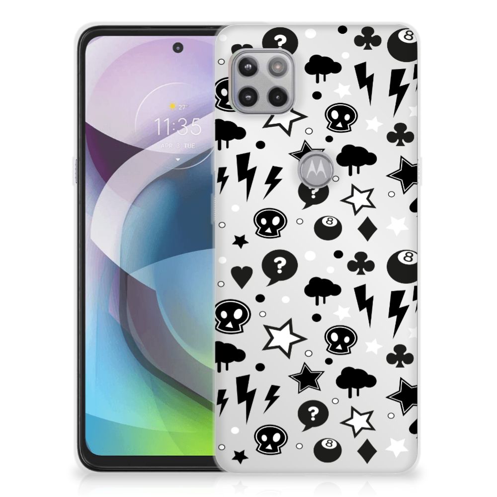 Silicone Back Case Motorola Moto G 5G Silver Punk