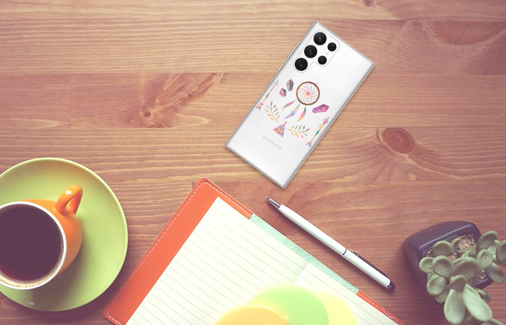 Samsung Galaxy S22 Ultra Telefoonhoesje met Naam Boho Dreamcatcher B2C Telecom