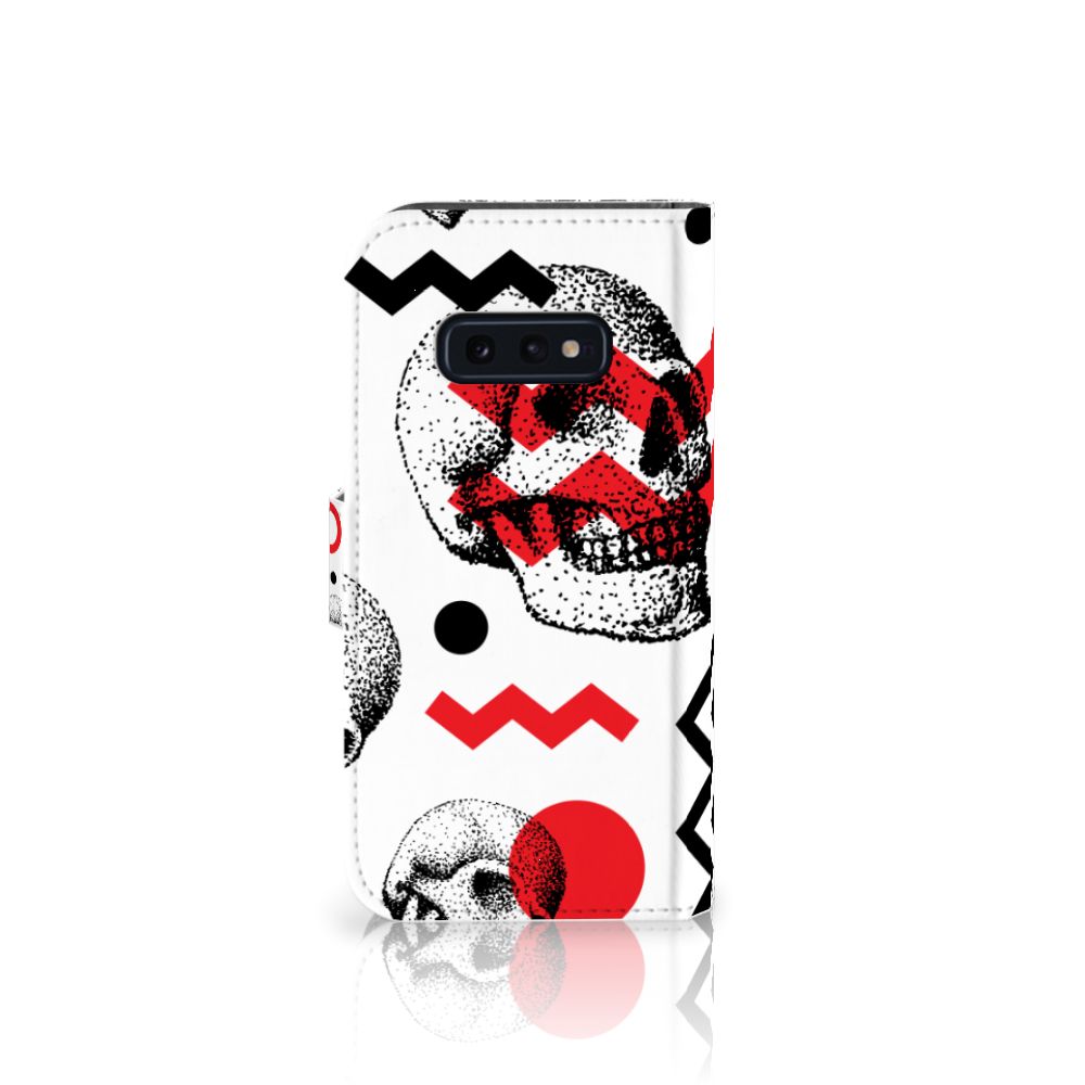Telefoonhoesje met Naam Samsung Galaxy S10e Skull Red