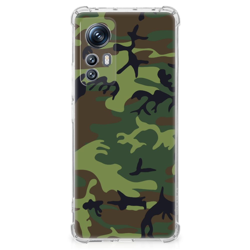 Xiaomi 12 | 12x Doorzichtige Silicone Hoesje Army Dark