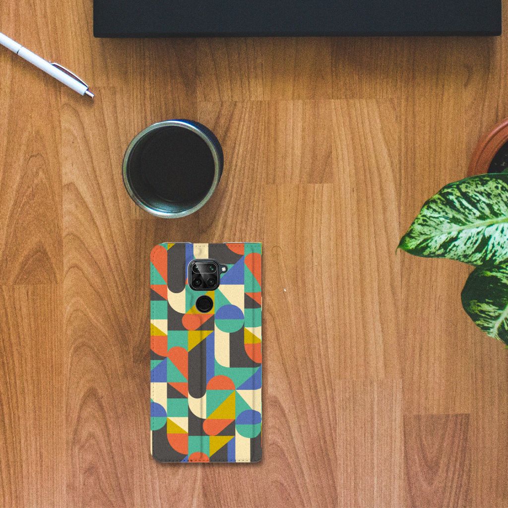 Xiaomi Redmi Note 9 Hoesje met Magneet Funky Retro - B2C Telecom