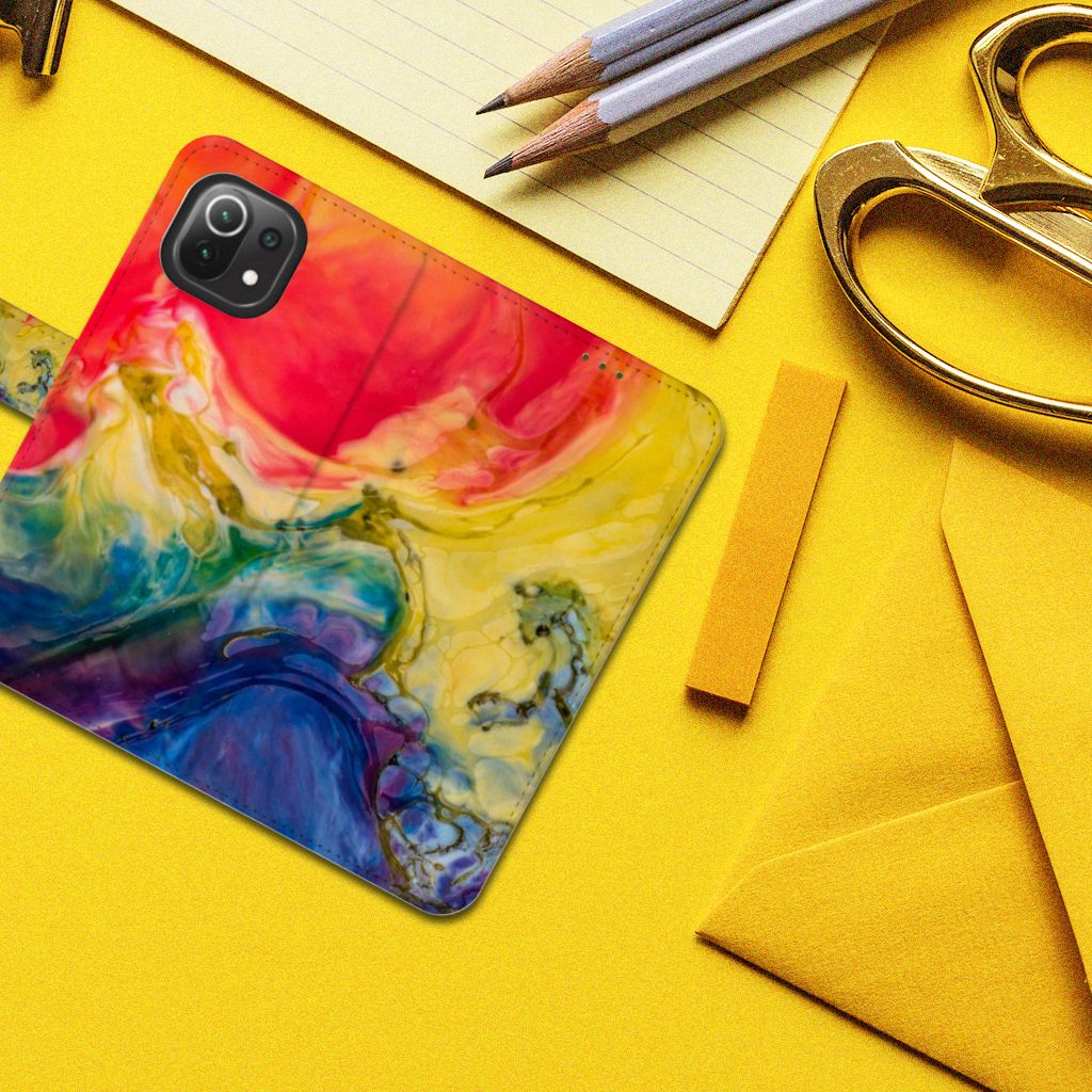 Hoesje Xiaomi 11 Lite 5G NE | Mi 11 Lite Watercolor Dark