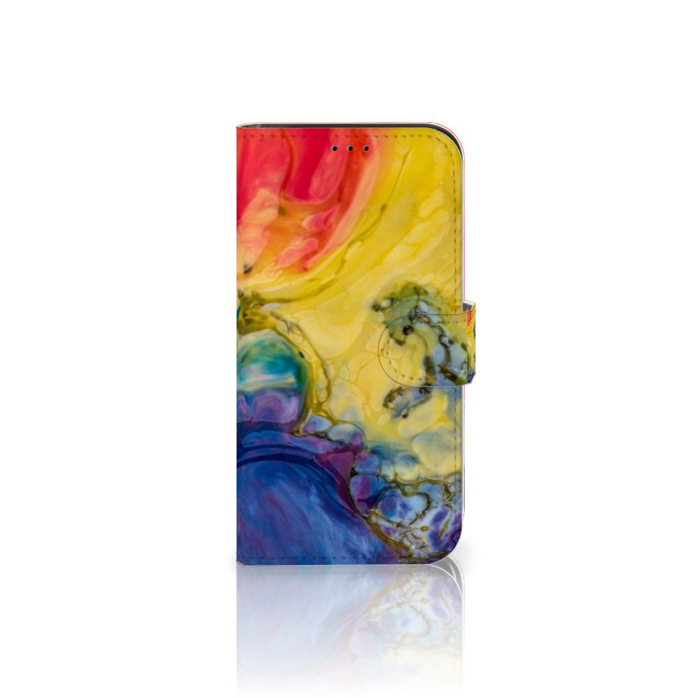 Hoesje iPhone 13 Pro Watercolor Dark met kleurrijke aquarelprint. Uniek en stijlvol ontwerp!