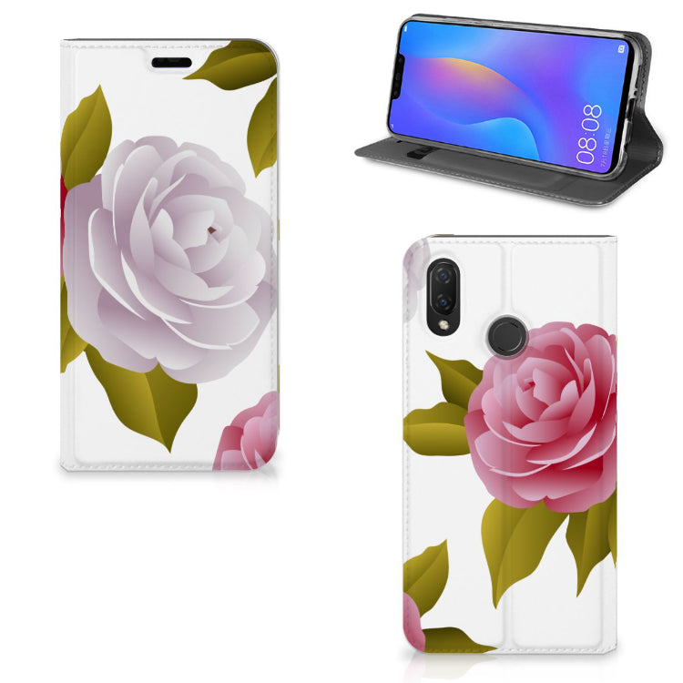 Huawei P Smart Plus Smart Cover Roses