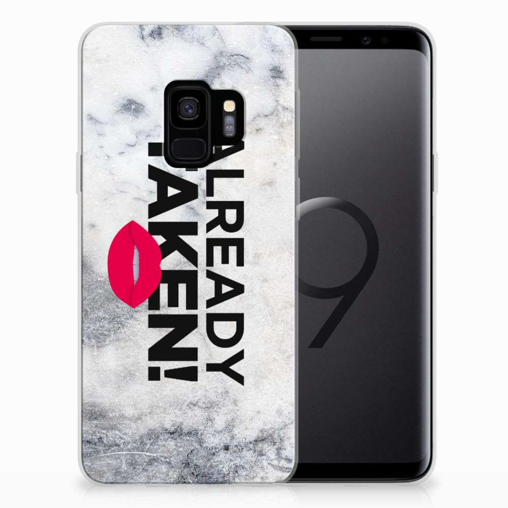 Samsung Galaxy S9 Siliconen hoesje met naam Already Taken White